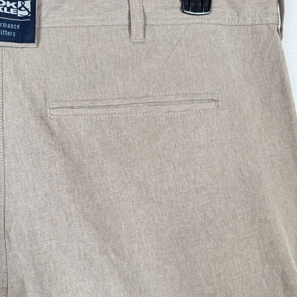 Hook & Tackle Hi Tide Shorts Mens 38 Tan Fishing Hybrid Performance Stretch - Picture 12 of 15